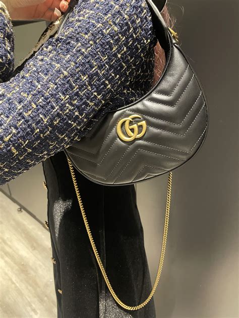 gucci half moon bag|authentic gucci marmont small bag.